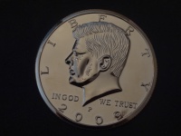 Chrome Jumbo Half Dollar Coin